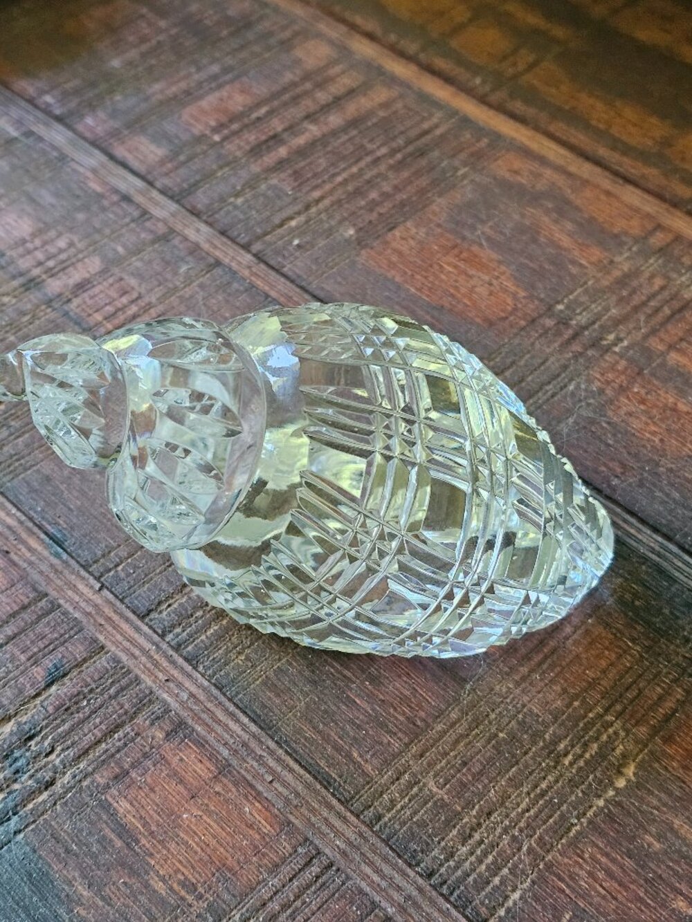 Vintage 5.25 x 2.25 Waterford Crystal Conch Shell Sculpture Paperweight Beach